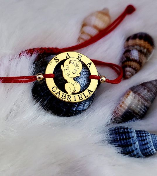 Niña, plata 925, chapado en oro de 24K