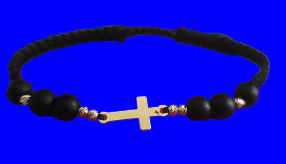 Cruz de oro de 14k; Cuentas