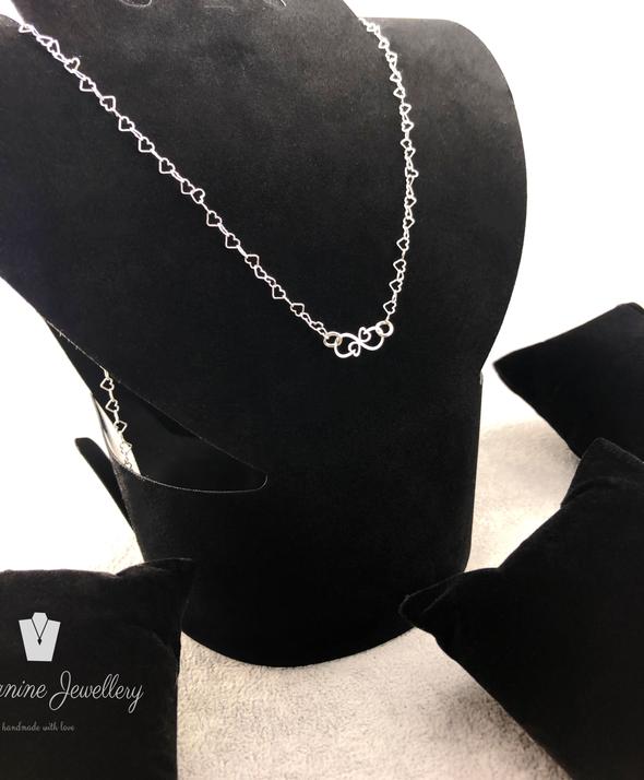 Collar y Pulsera, corazón e infinito
