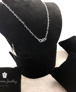Collar y Pulsera, corazón e infinito