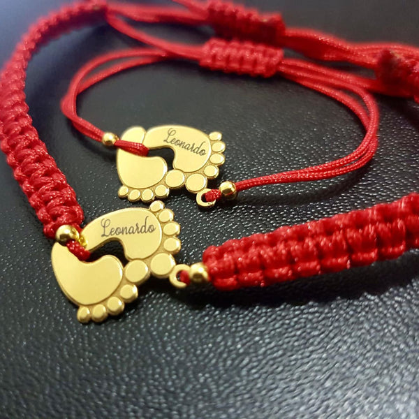 Pulsera Personalizada Pies Bebé