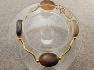 Agate Bracelet - Oval Beads
