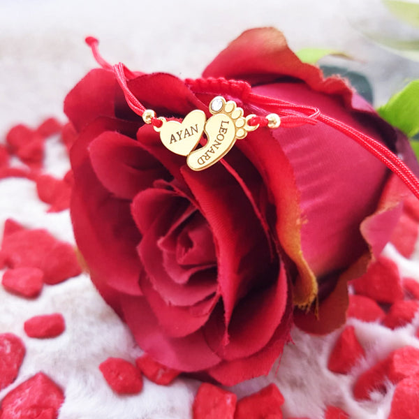 Conector colgante corazón pie de bebé con cristal Swarovski