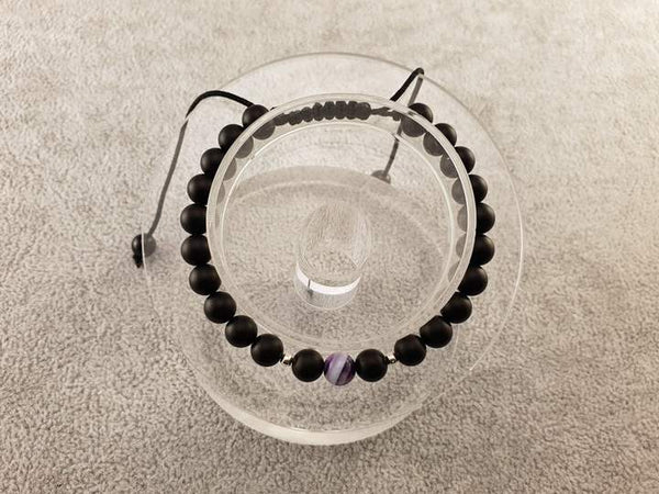 Set-Pulseras de la amistad - verde y violeta