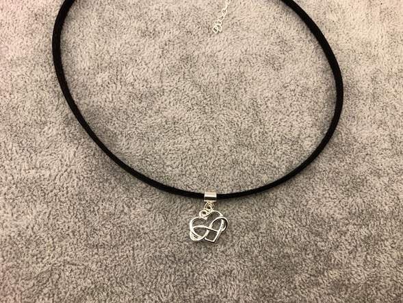 Collar y Pulsera de cuero - te amo por siempre