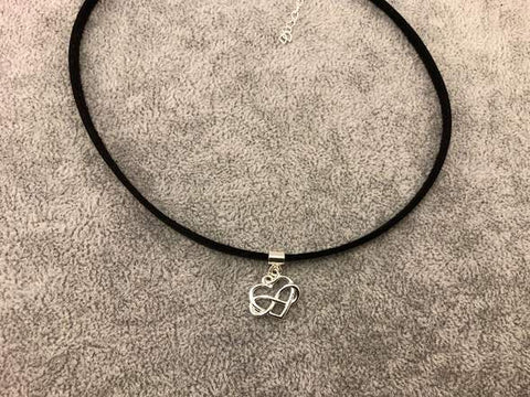 Collar y Pulsera de cuero - te amo por siempre